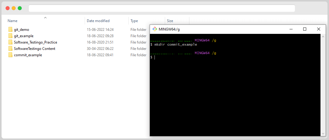 Git Commit Command List 2 After Creating Mkdir