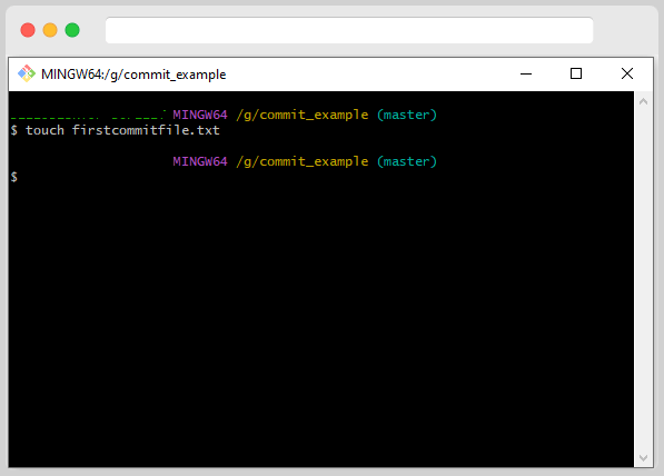 Git Commit Command List 5 Create File By Using Touch Command