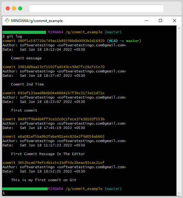 Git Commit Command List 20 Git Log Command