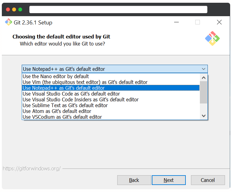 Install GIT on Windows 11 (Choose Default Editor)