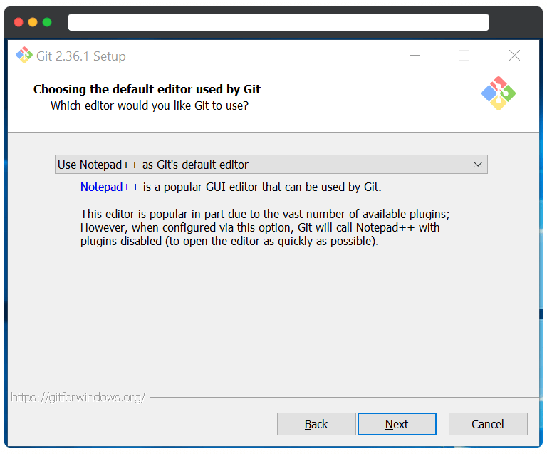 Install GIT on Windows 11 (Default Editor Selected)