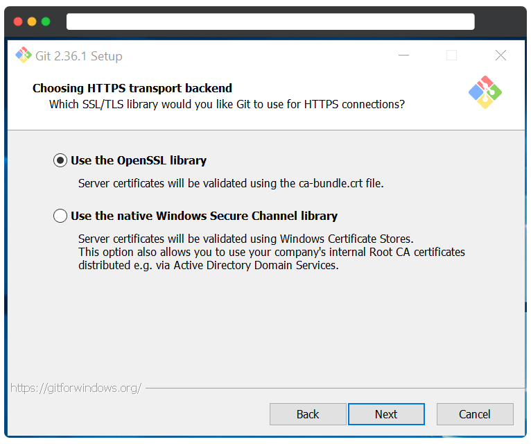 Install Git On Windows 15 Install GIT on Windows 11(Select Certificate)