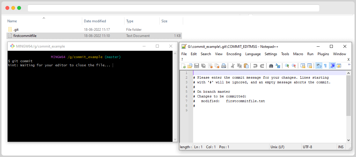 Git Commit Command List 10 On Commit Default Editor Is Opening