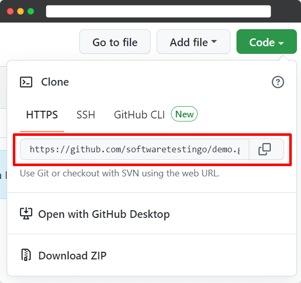 Git Clone Repository 5 Copy the Repositoey URL