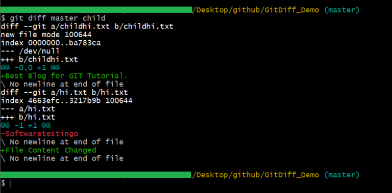 Git diff between branches commits file tool 2022 