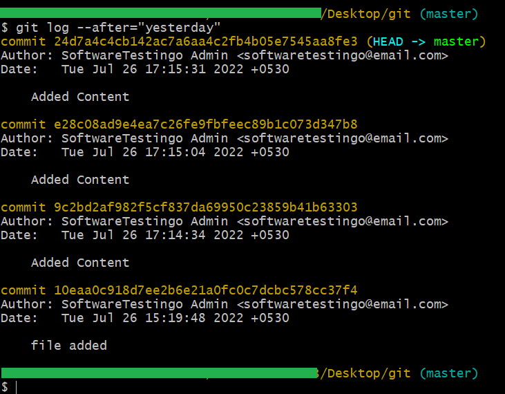 Git Log Command 15 Git Log Filer By Day