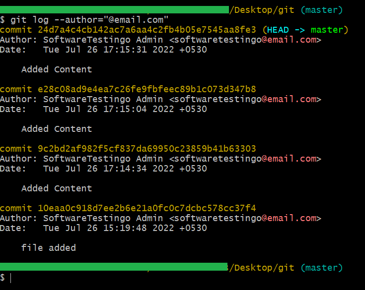 Git Log Command 12 Git Log Filter By Email