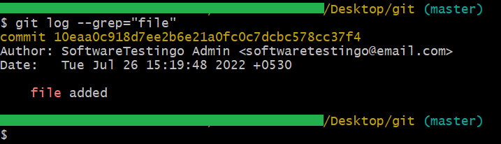 Git Log Command 13 Git Log Filter With Commit Message