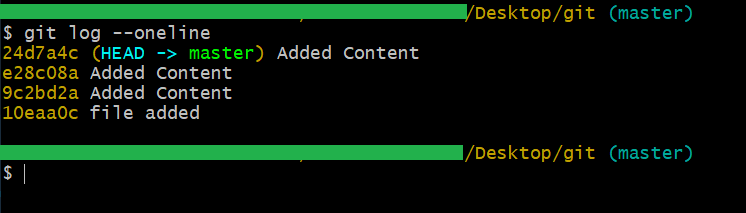Git Log Oneline