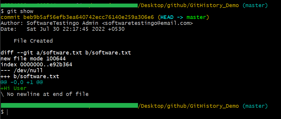 Git History Command 2