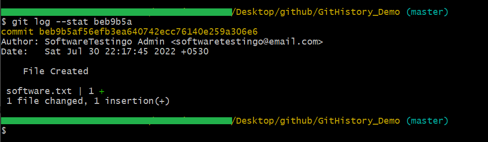 Git History Command 11