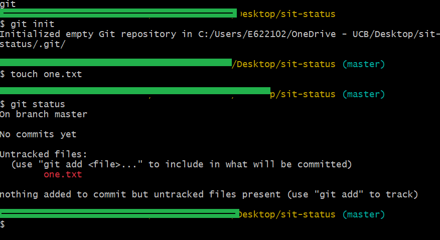 Git Status-Untracked State 1