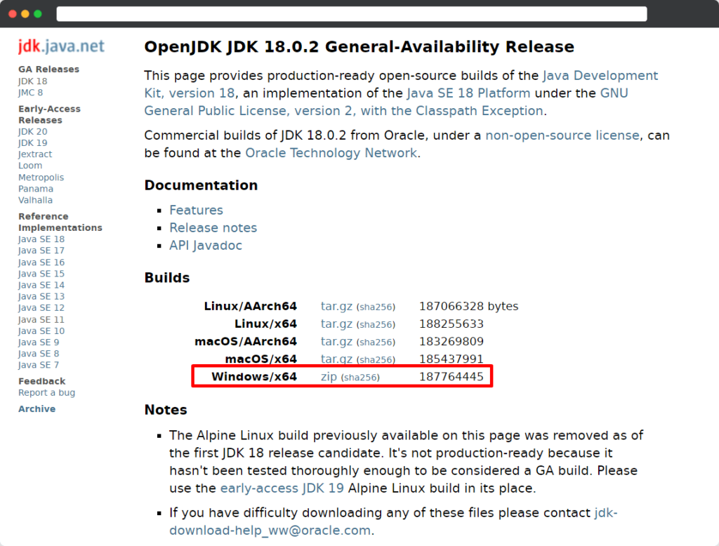 OpenJDK Download Page