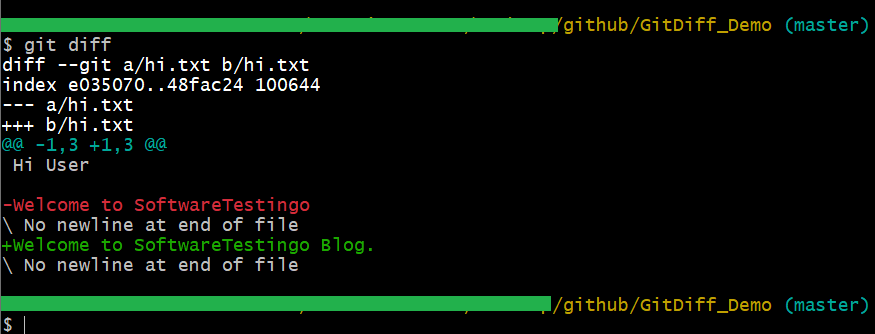 See the Difference Using Git Diff Command