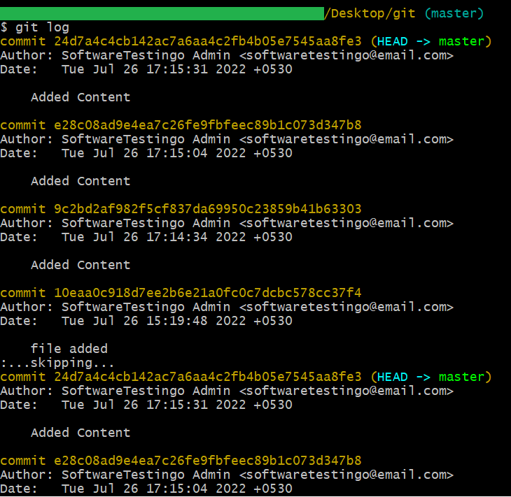 Git Log Command 2 When Git Commit History Is More