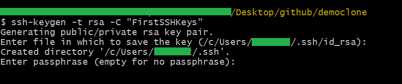 Git Authentication Enter Pass Phrase