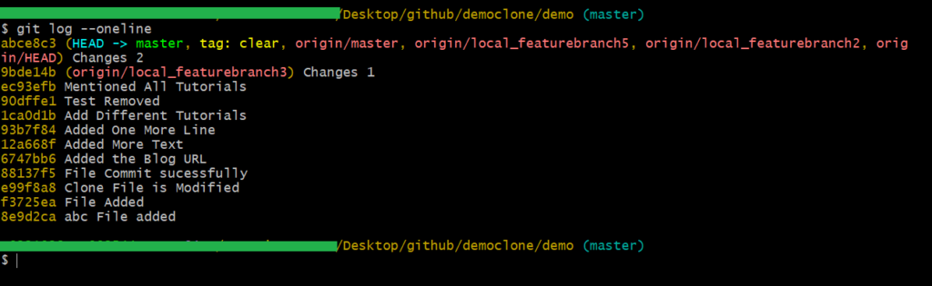 Git Tag Command 4