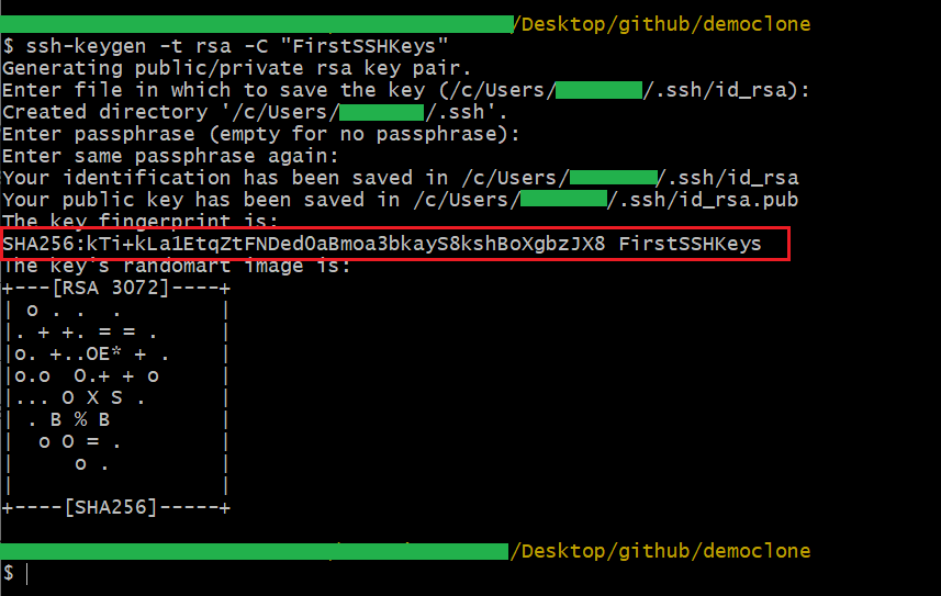 Git SSH Key is Generated