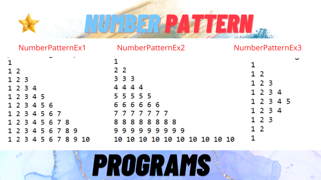 Number Patterns Program In Java