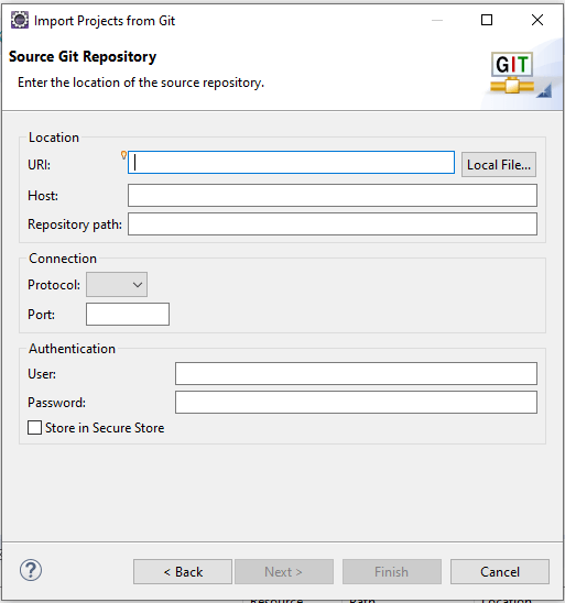 Source git Repository Configuration