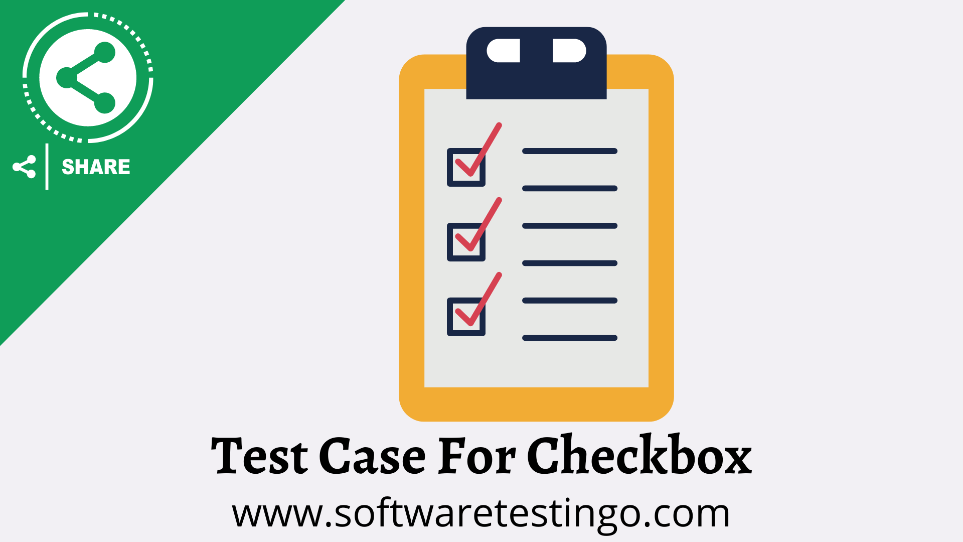 Test Case For Checkbox