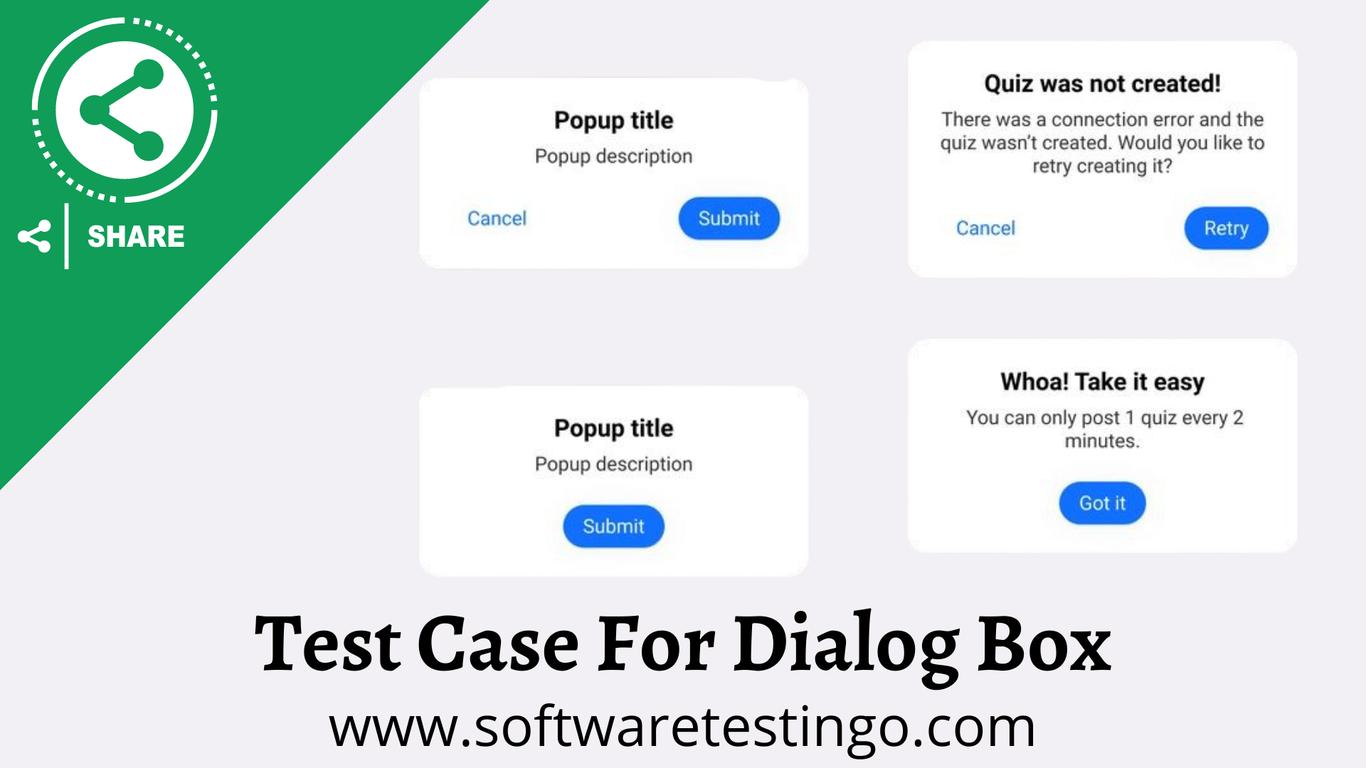 Test Case For Dialog Box