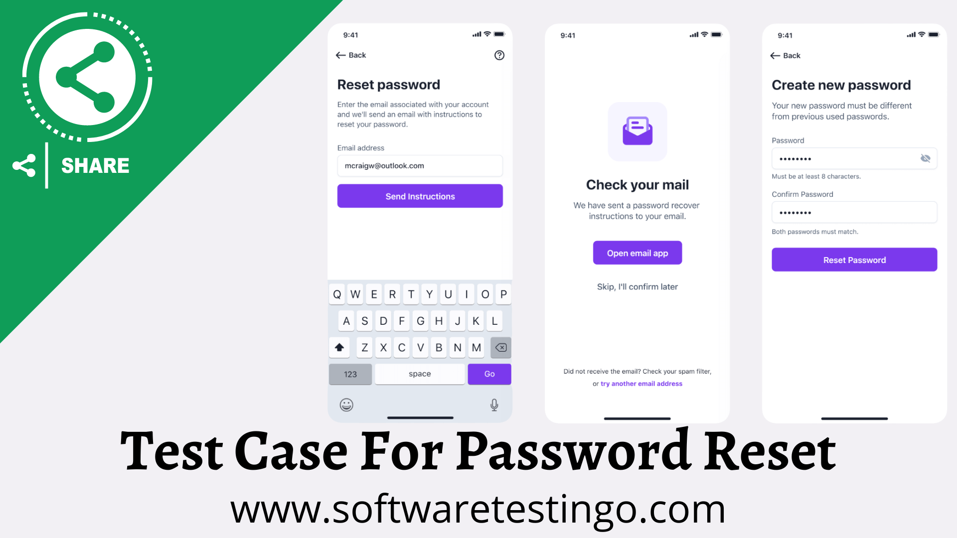 Test Case For Password Reset 1