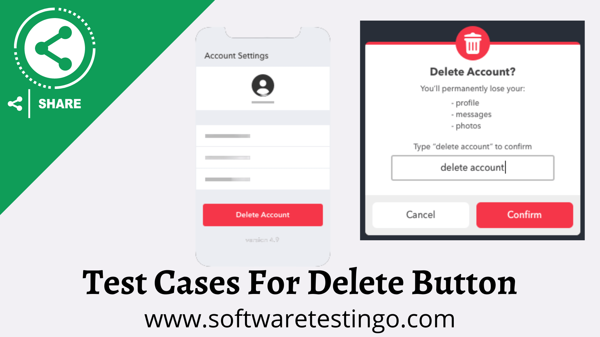 Test Cases For Delete Button 1