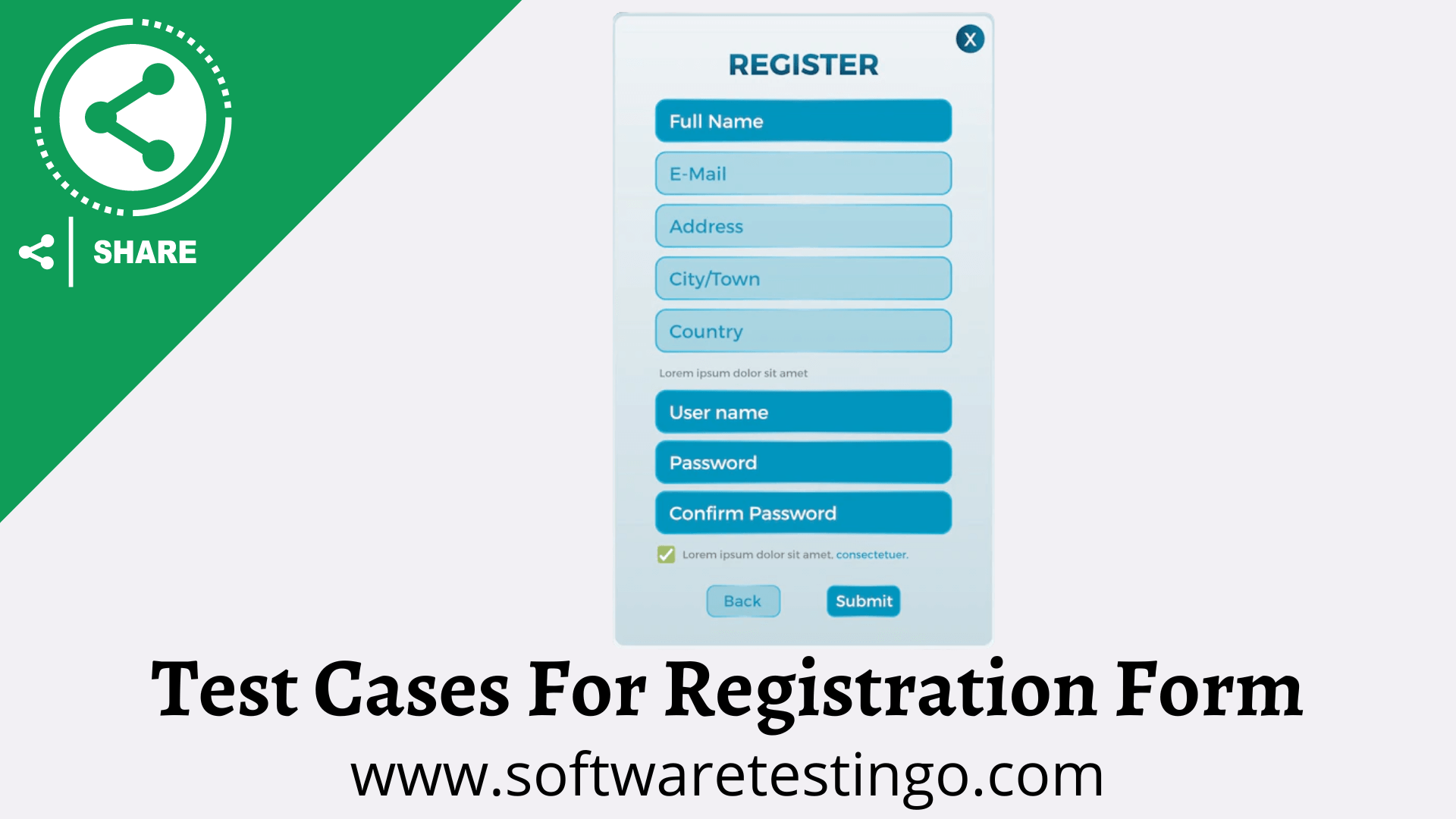 Test Cases For Registration Form