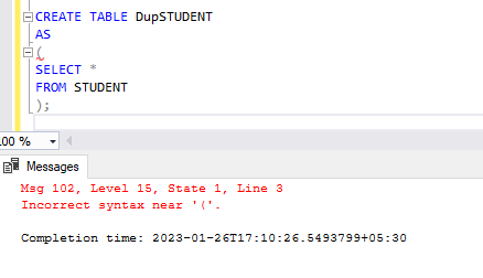 SQL Table 7