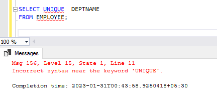 SQL SELECT Statement 2