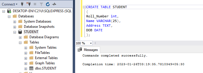SQL Table 2
