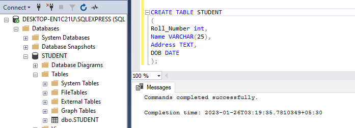 SQL Table 3