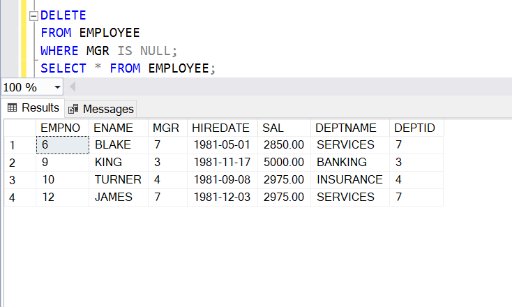 SQL Delete 6 SQL Delete 6