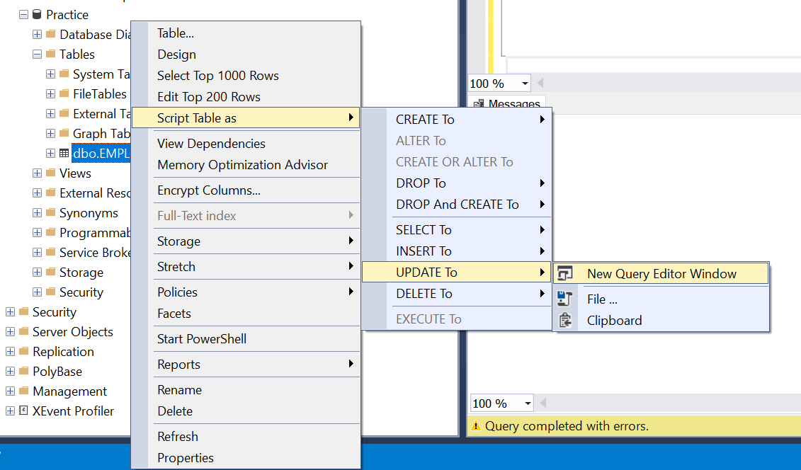 SQL Server Management Studio