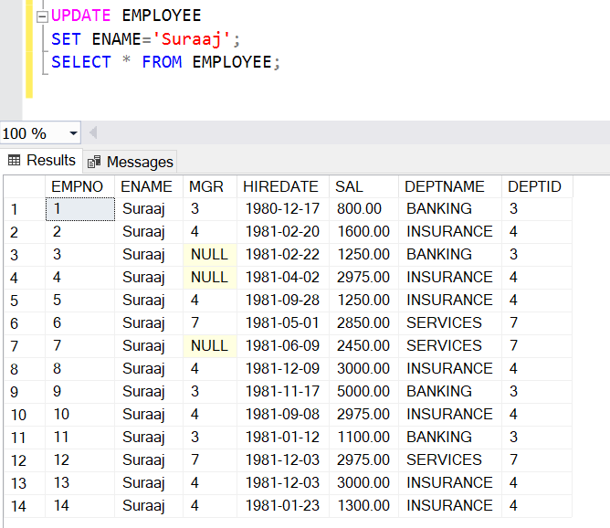 SQL Update Statement 4 SQL Update Statement 4
