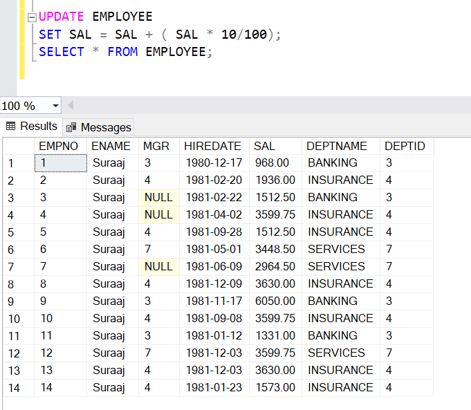 SQL Update Statement 3 SQL Update Statement 3