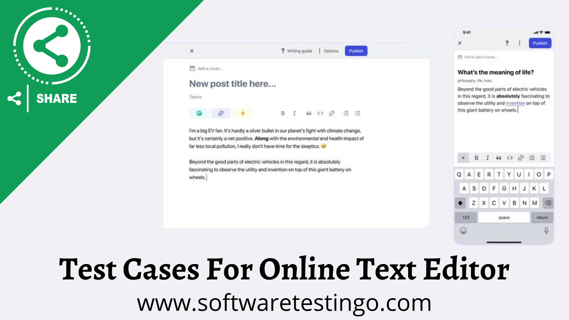 Test Case For Online Text Editor