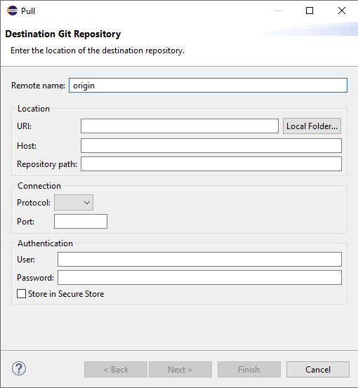 How to Connect Eclipse To GitHub? 27 Destination Git Repository