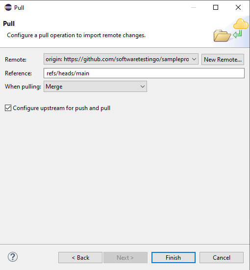 Pull Request Popup Window