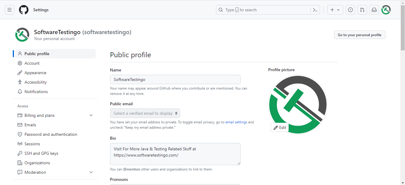 GutHub Public Profile