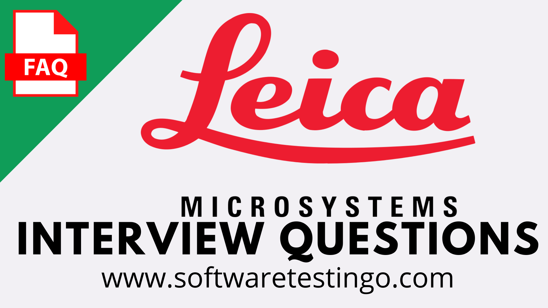 Leica Microsystems Inc Interview Questions